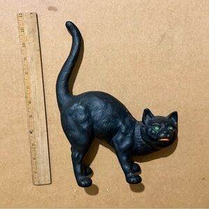 Rare antique Black Cast iron cat  Figurine